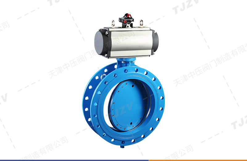 气动法兰双偏心蝶阀